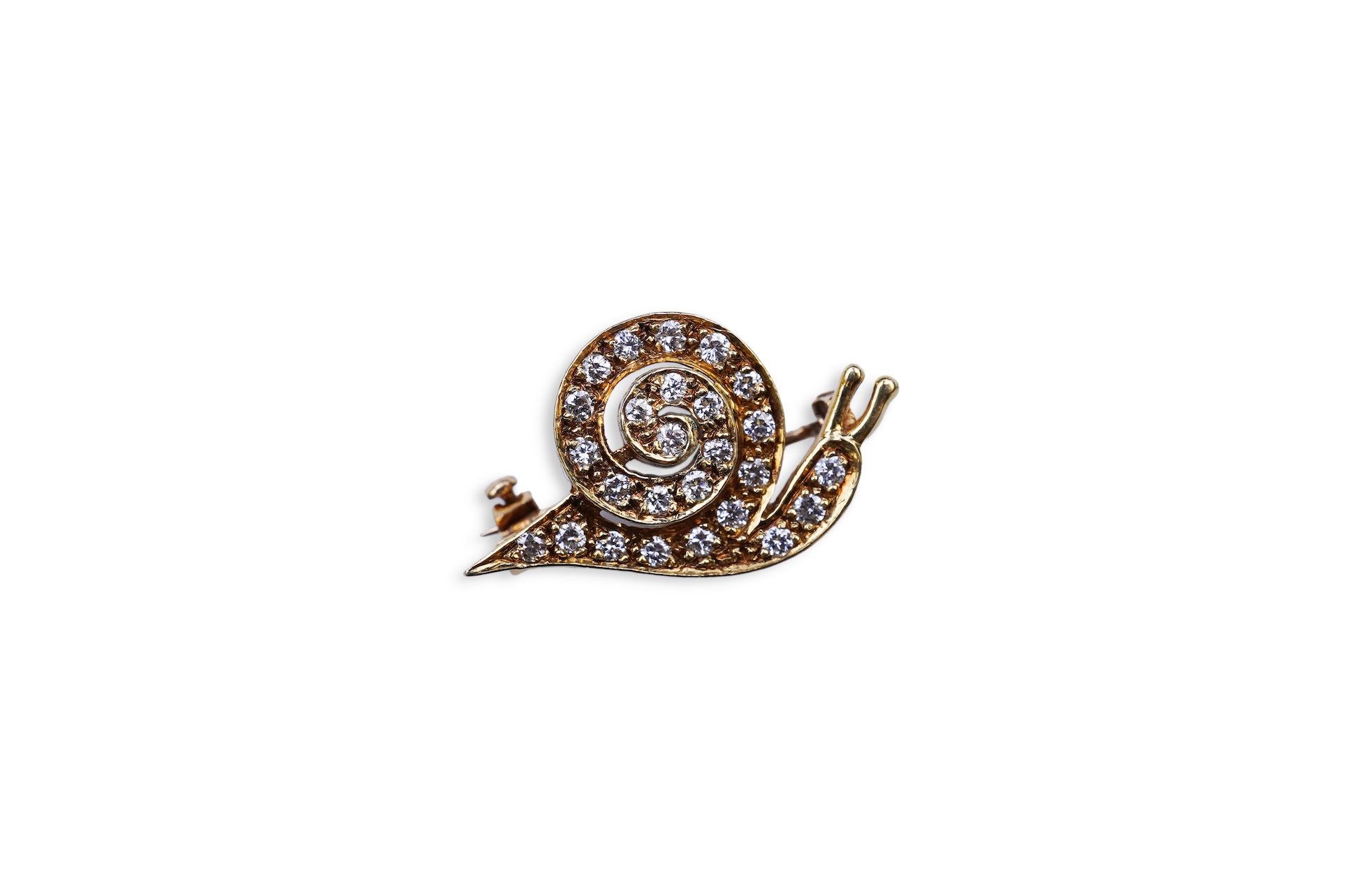 A diamond novelty brooch